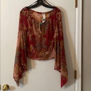 Miss Me sheer, flowy top NWT
